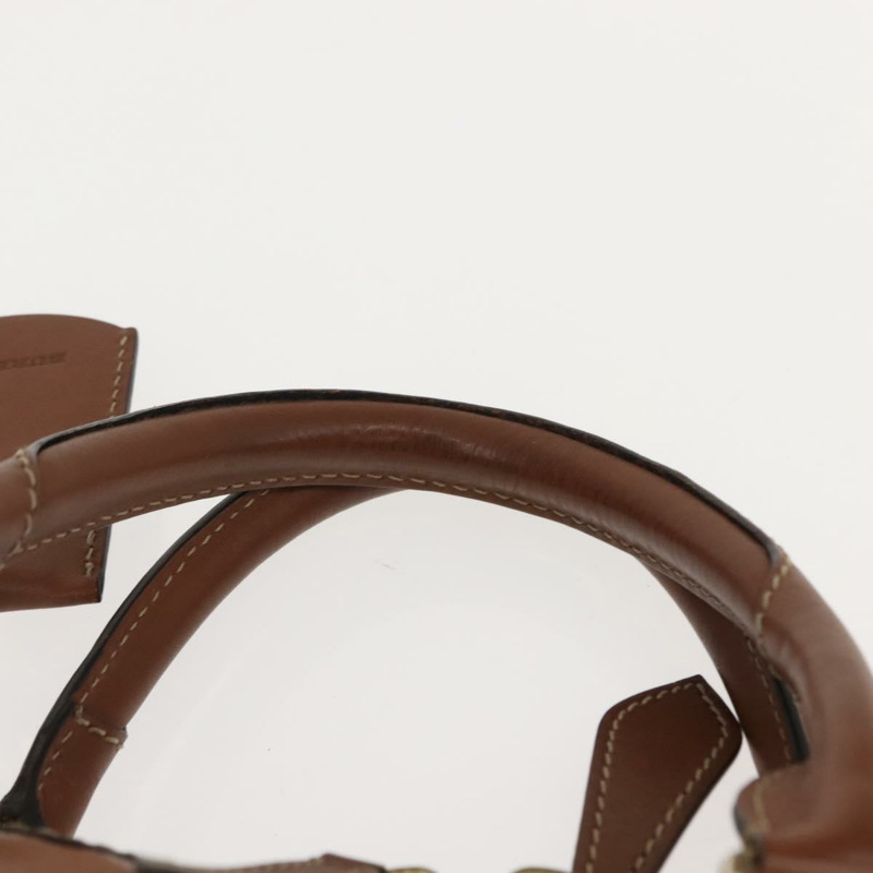 【日本直送】BURBERRY 手提包 皮革 棕色 金色 正品 ep11577-7