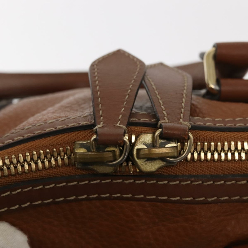 【日本直送】BURBERRY 手提包 皮革 棕色 金色 正品 ep11577-9