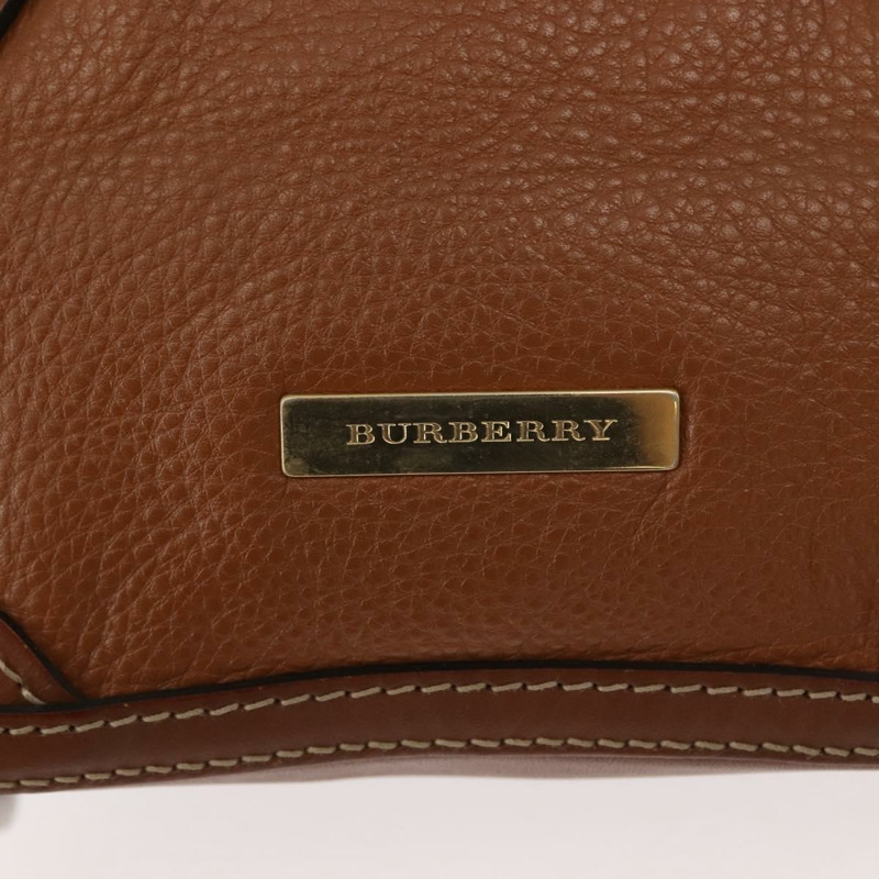 【日本直送】BURBERRY 手提包 皮革 棕色 金色 正品 ep11577-16