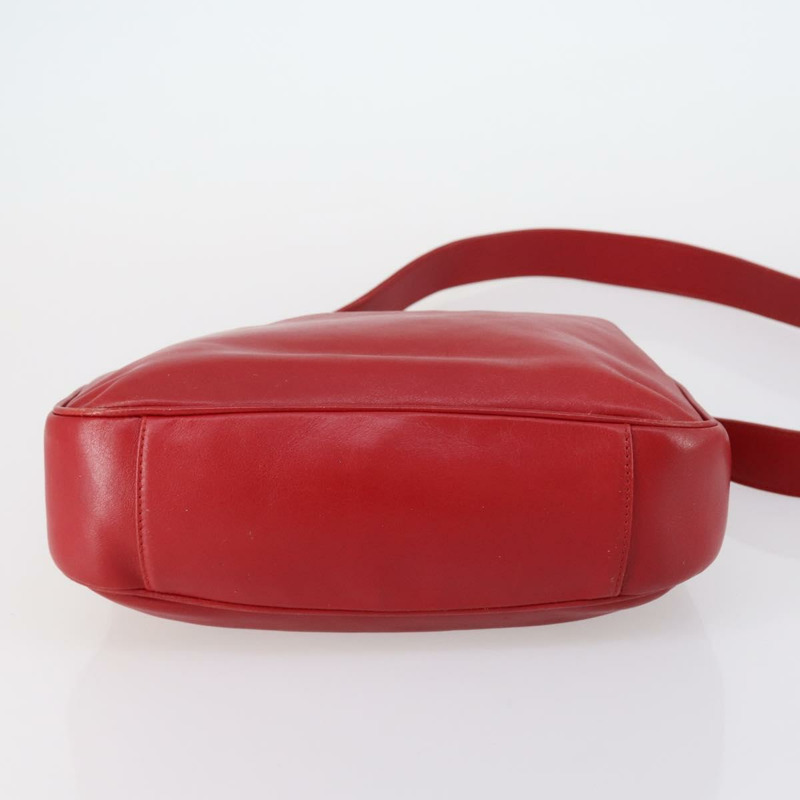 【日本直送】GUCCI 竹節手提包 皮革 兩用 紅色 金色 正品 ep11568-4