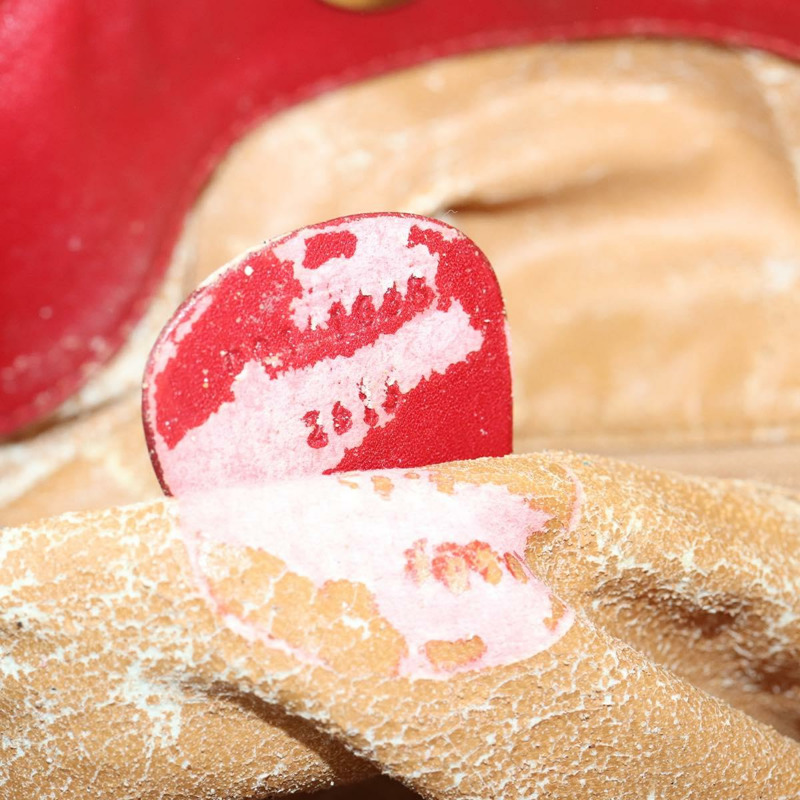 【日本直送】GUCCI 竹節手提包 皮革 兩用 紅色 金色 正品 ep11568-11