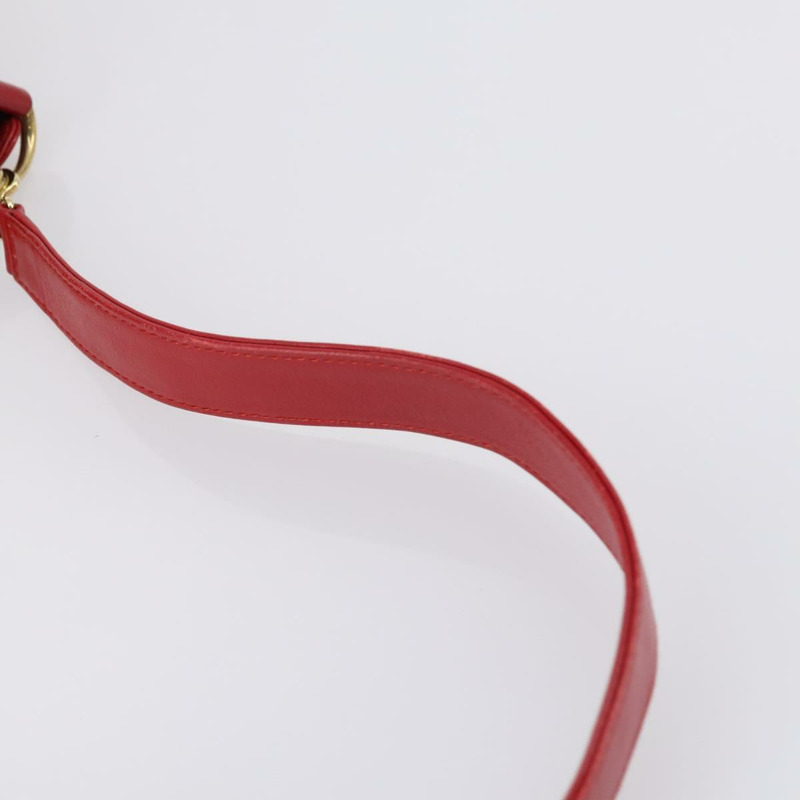 【日本直送】GUCCI 竹節手提包 皮革 兩用 紅色 金色 正品 ep11568-13