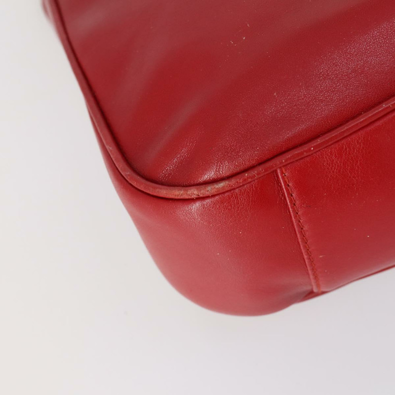 【日本直送】GUCCI 竹節手提包 皮革 兩用 紅色 金色 正品 ep11568-15