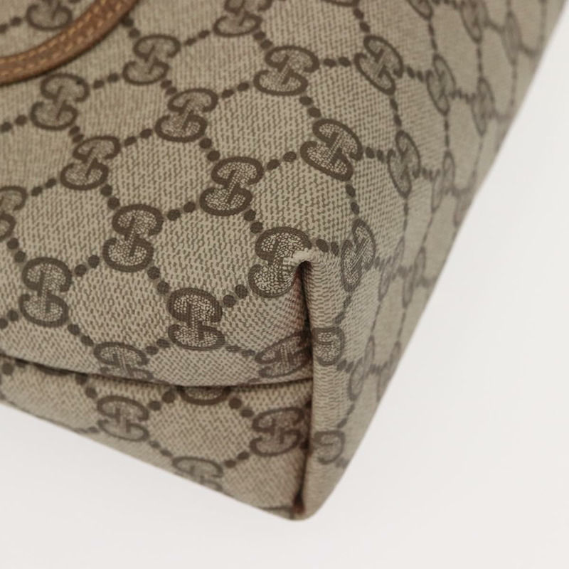 【日本直送】GUCCI GG Supreme Web Sherry Line 手提包 PVC 米色 金色 378 02 003 正品 ep11646-8