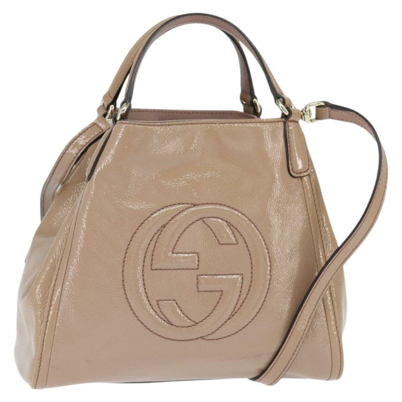 【日本直送】GUCCI Soho 手提包 琺瑯 兩用 粉金 336751 正品 ep11680-0