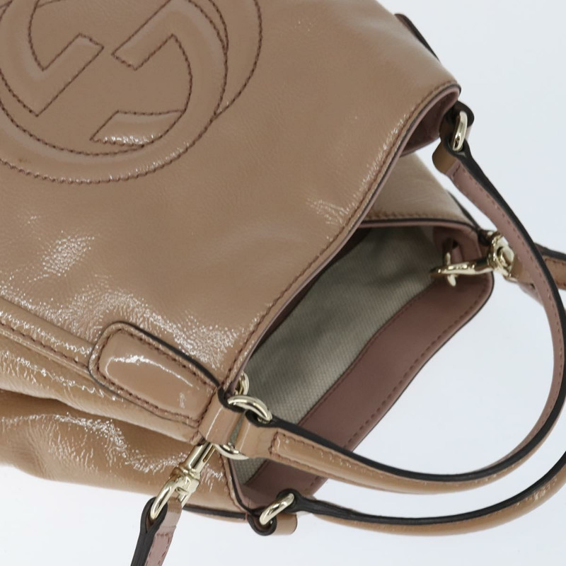 【日本直送】GUCCI Soho 手提包 琺瑯 兩用 粉金 336751 正品 ep11680-5