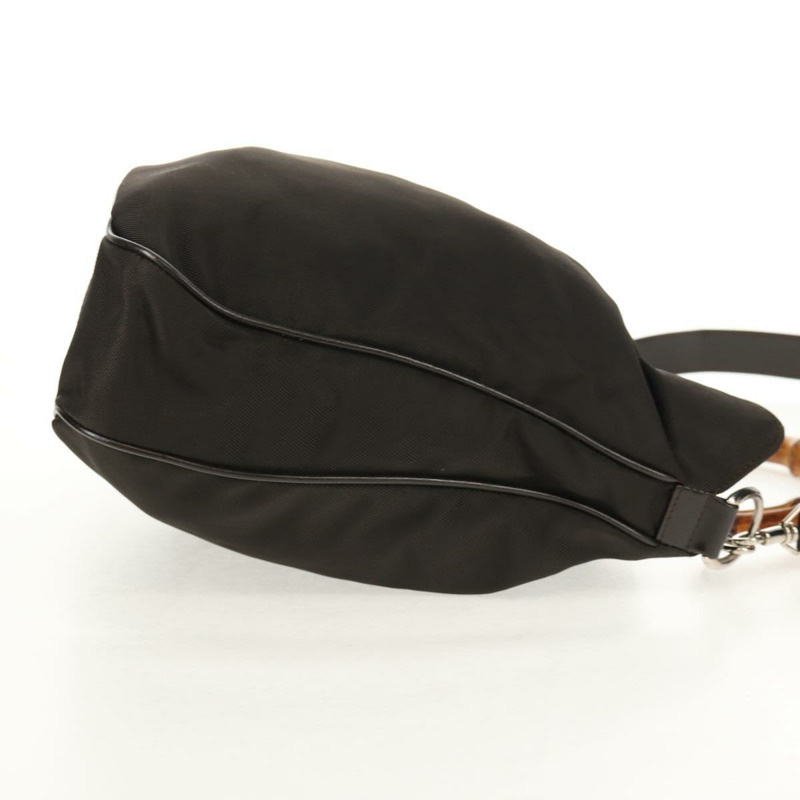 【日本直送】GUCCI 竹節手提包 尼龍 兩用 棕色 銀色 001 1577 正品 ep11538-3