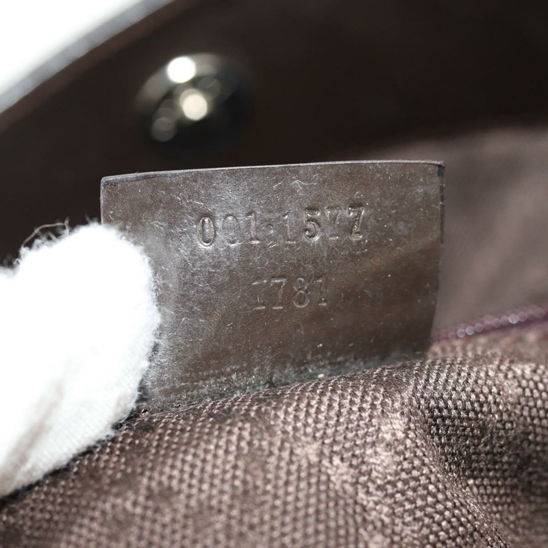 【日本直送】GUCCI 竹節手提包 尼龍 兩用 棕色 銀色 001 1577 正品 ep11538-11