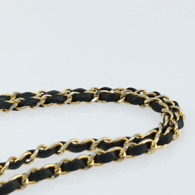 【日本直送】香奈兒 (CHANEL) Matelasse 鏈條翻蓋包，旋扣設計，羊皮材質，黑色金色雙C標誌，正品編號 bs30361-13