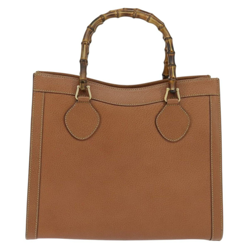 【日本直送】GUCCI 竹節手提包 皮革 棕色 金色 002 1186 0260 正品 ep11657-1