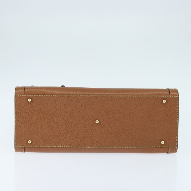 【日本直送】GUCCI 竹節手提包 皮革 棕色 金色 002 1186 0260 正品 ep11657-4