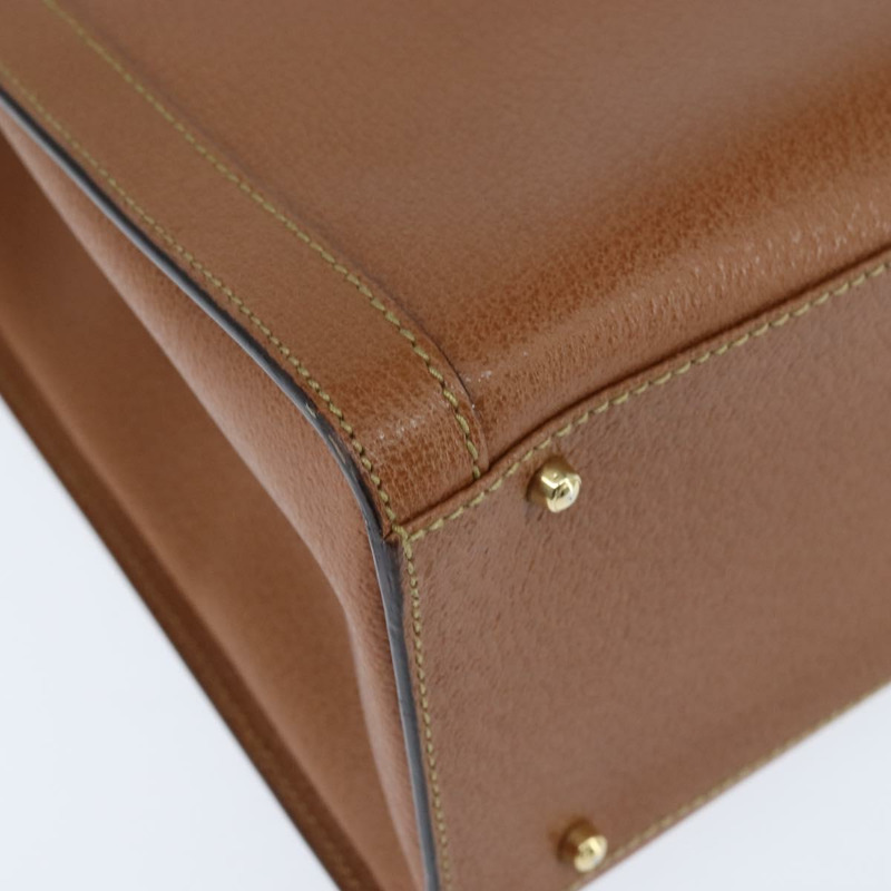 【日本直送】GUCCI 竹節手提包 皮革 棕色 金色 002 1186 0260 正品 ep11657-8