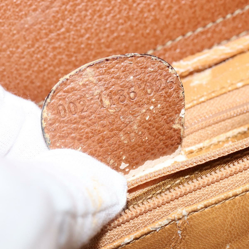 【日本直送】GUCCI 竹節手提包 皮革 棕色 金色 002 1186 0260 正品 ep11657-11