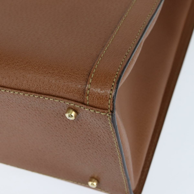 【日本直送】GUCCI 竹節手提包 皮革 棕色 金色 002 1186 0260 正品 ep11657-13