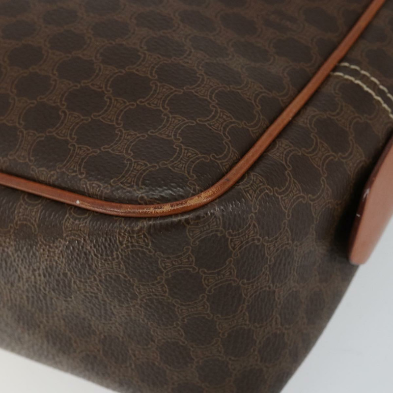 【日本直送】CELINE Macadam帆布手提包 PVC皮革 棕色 金色 正品 bs30599-8