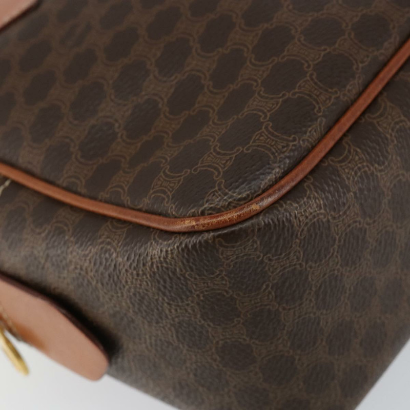 【日本直送】CELINE Macadam帆布手提包 PVC皮革 棕色 金色 正品 bs30599-13