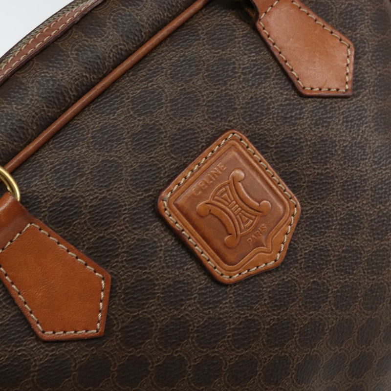 【日本直送】CELINE Macadam帆布手提包 PVC皮革 棕色 金色 正品 bs30599-16