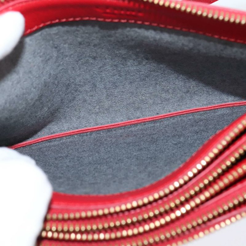 【日本直送】CELINE Trio 小號肩背包 皮革 紅色 金色 正品 hk3190-10