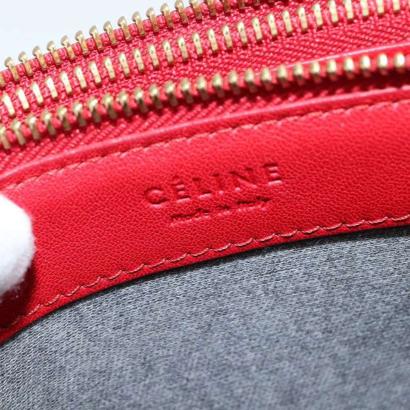 【日本直送】CELINE Trio 小號肩背包 皮革 紅色 金色 正品 hk3190-19