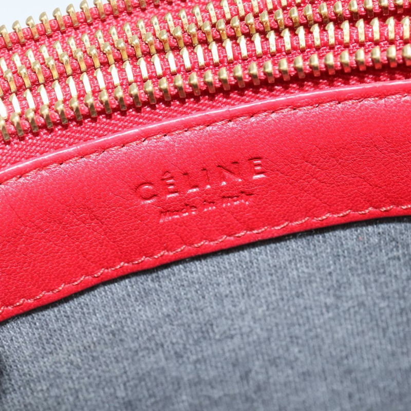 【日本直送】CELINE Trio 小號肩背包 皮革 紅色 金色 正品 hk3190-23