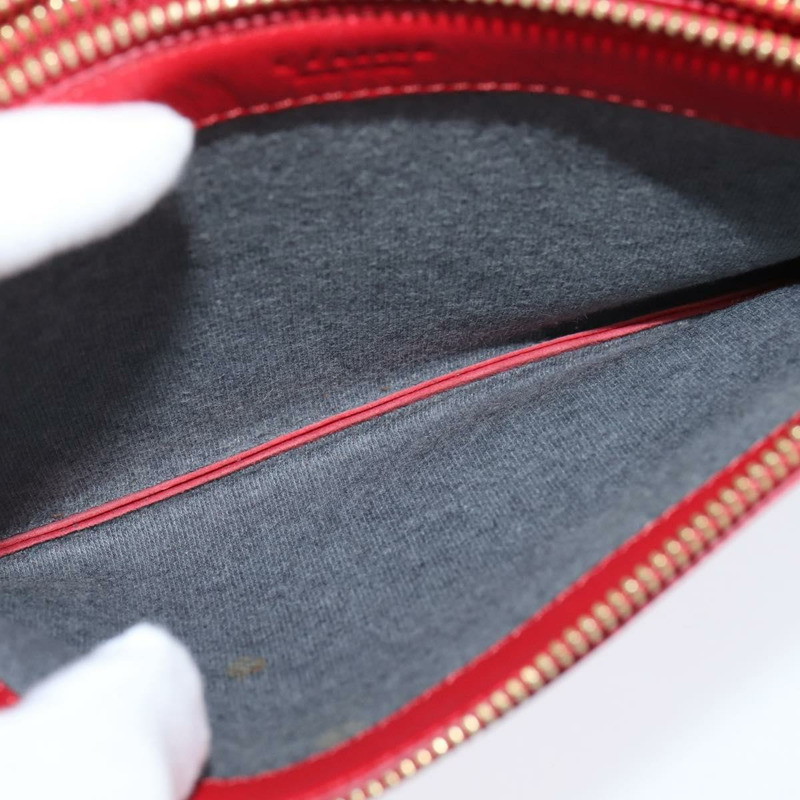 【日本直送】CELINE Trio 小號肩背包 皮革 紅色 金色 正品 hk3190-24