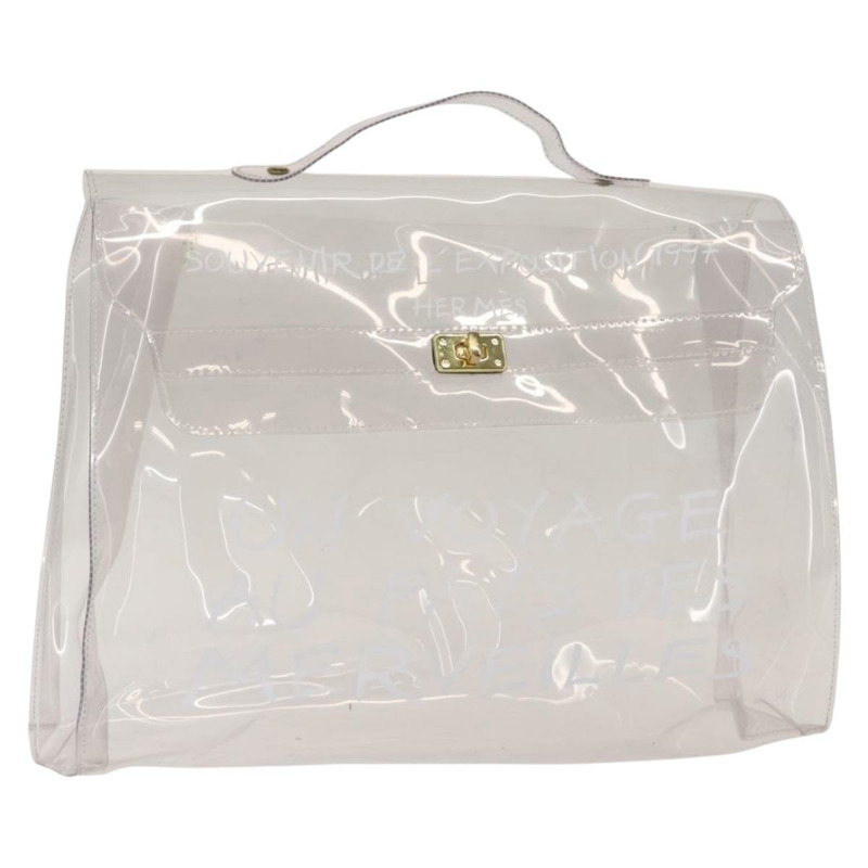 【日本直送】愛馬仕透明乙烯基凱莉手提包,正品 BA7496-0
