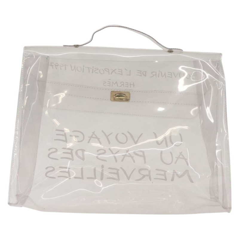 【日本直送】愛馬仕透明乙烯基凱莉手提包,正品 BA7496-1