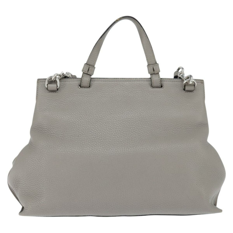 【日本直送】GUCCI 竹節手提包 皮革 兩用 灰色 銀色 392013 正品 BA7471-1