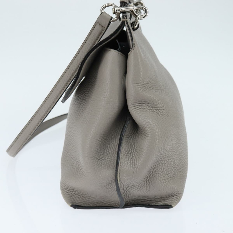 【日本直送】GUCCI 竹節手提包 皮革 兩用 灰色 銀色 392013 正品 BA7471-2