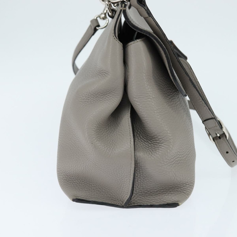 【日本直送】GUCCI 竹節手提包 皮革 兩用 灰色 銀色 392013 正品 BA7471-3