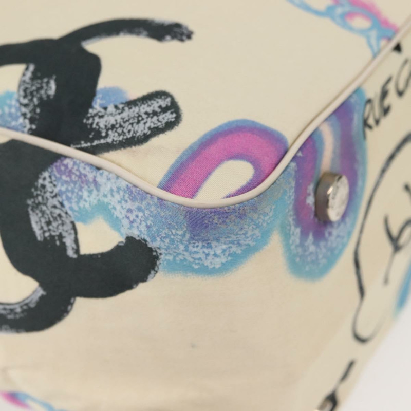 【日本直送】香奈兒新旅遊系列夏威夷獨家托特包 純棉 白色 CC Auth BA7485-14