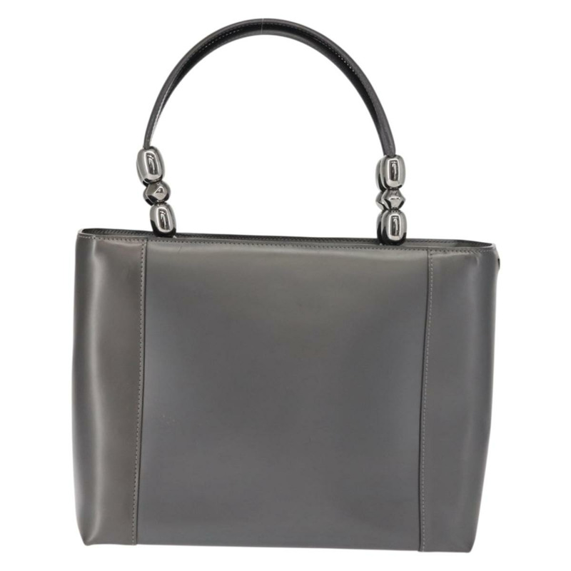【日本直送】Christian Dior Maris Pearl 手提包 皮革 灰色 銀色 正品 ki6129-1