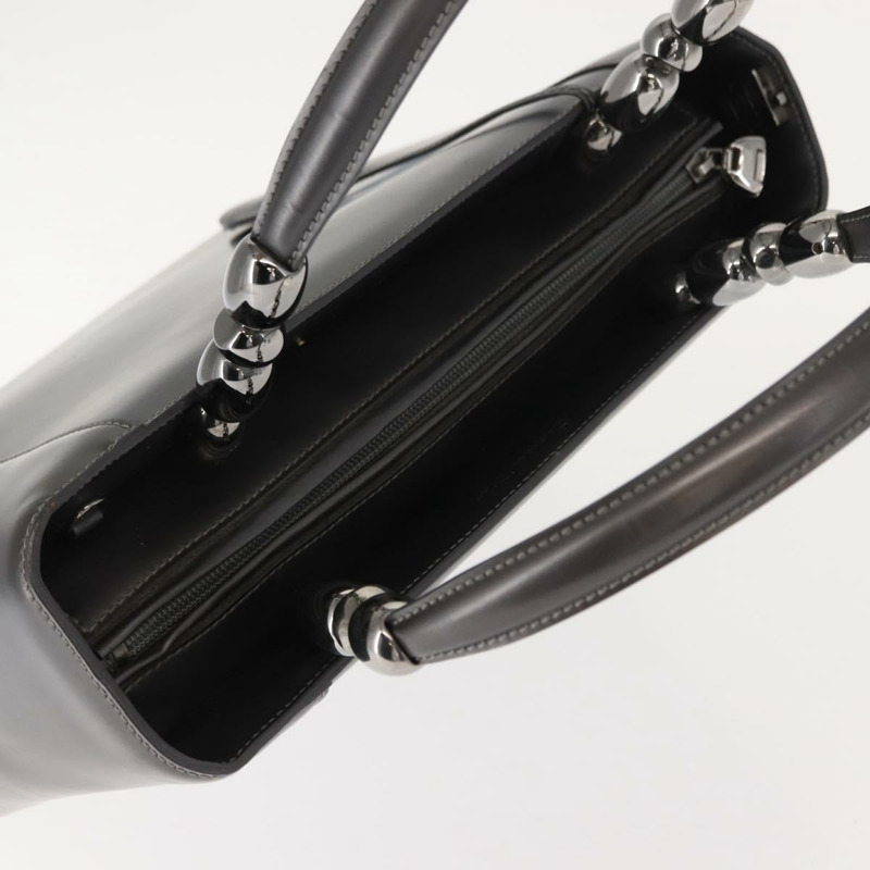 【日本直送】Christian Dior Maris Pearl 手提包 皮革 灰色 銀色 正品 ki6129-5