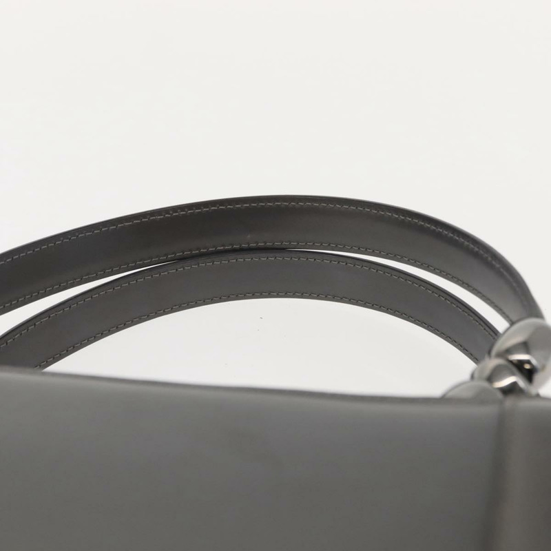 【日本直送】Christian Dior Maris Pearl 手提包 皮革 灰色 銀色 正品 ki6129-7