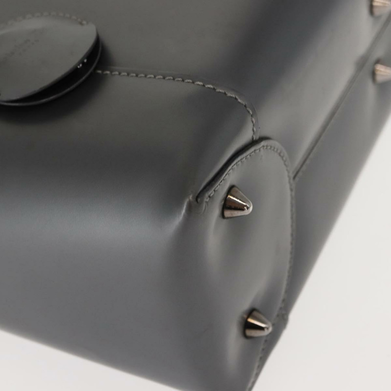 【日本直送】Christian Dior Maris Pearl 手提包 皮革 灰色 銀色 正品 ki6129-8