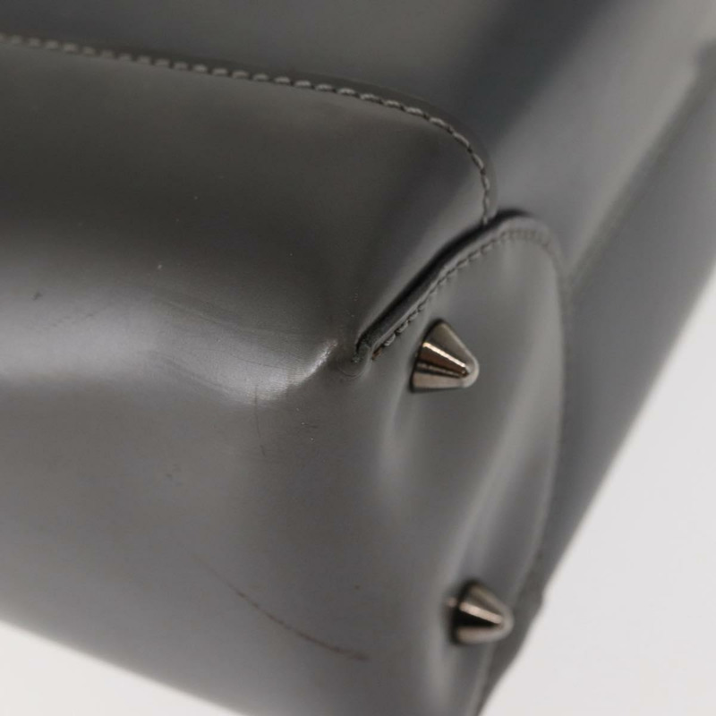 【日本直送】Christian Dior Maris Pearl 手提包 皮革 灰色 銀色 正品 ki6129-14