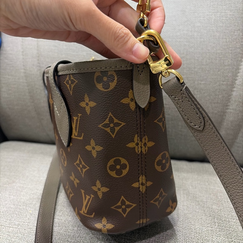 LV neverfull bb 大象灰-4