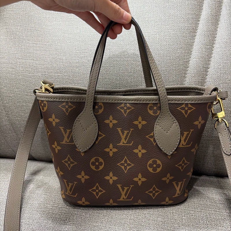 LV neverfull bb 大象灰-5