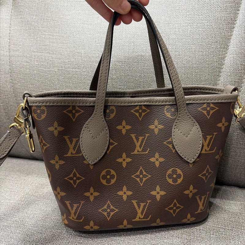 LV neverfull bb 大象灰-6