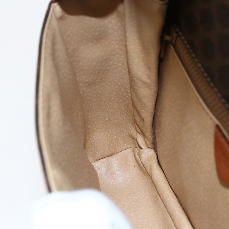 【日本直送】CELINE Macadam帆布肩背包 PVC皮革 棕色 金色 正品 ki6135-20