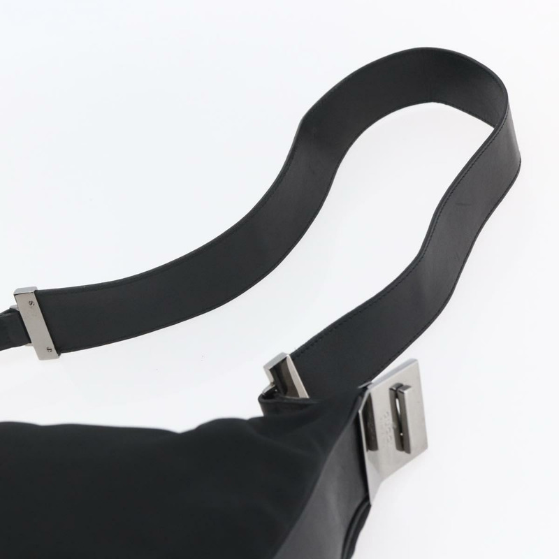 【日本直送】GUCCI 尼龍單肩包 黑色 銀色 001 3341 Auth bs30761-7