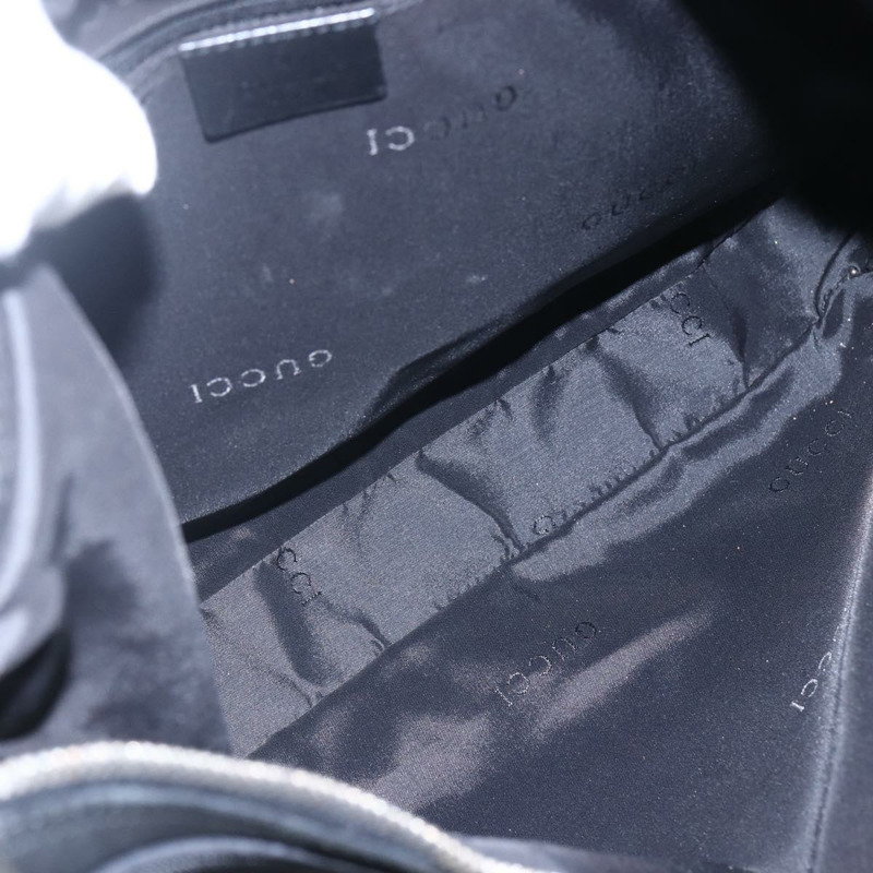 【日本直送】GUCCI 尼龍單肩包 黑色 銀色 001 3341 Auth bs30761-10