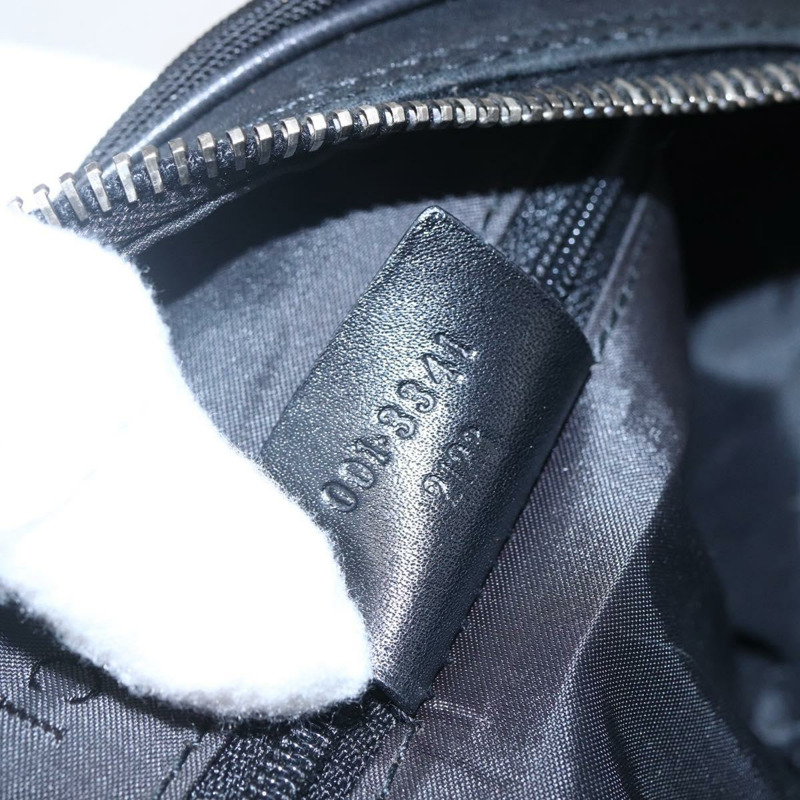 【日本直送】GUCCI 尼龍單肩包 黑色 銀色 001 3341 Auth bs30761-11
