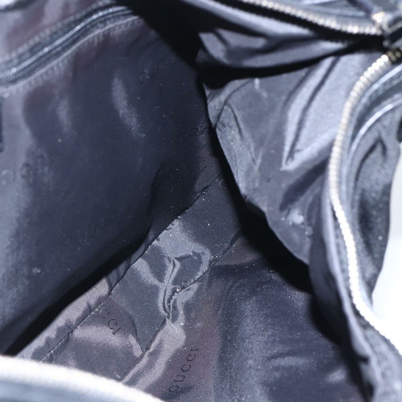 【日本直送】GUCCI 尼龍單肩包 黑色 銀色 001 3341 Auth bs30761-18