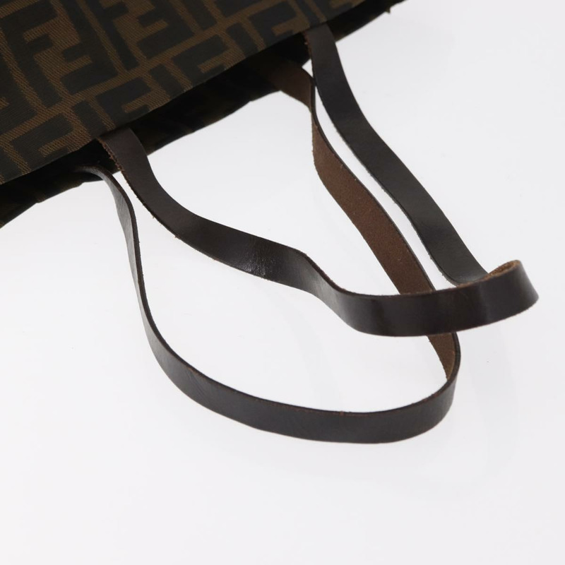 【日本直送】FENDI Zucca帆布手提包 黑色棕色 正品 bs30794-6