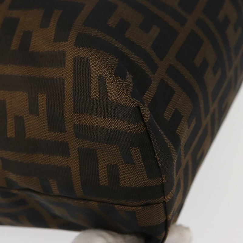 【日本直送】FENDI Zucca帆布手提包 黑色棕色 正品 bs30794-8
