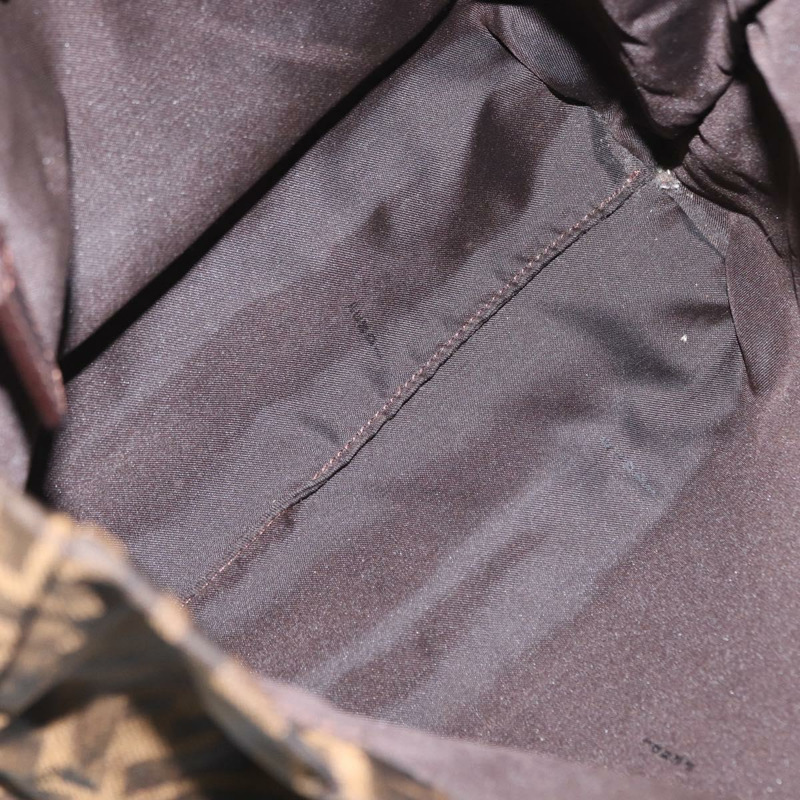 【日本直送】FENDI Zucca帆布手提包 黑色棕色 正品 bs30794-10