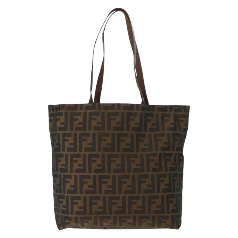 【日本直送】FENDI Zucca帆布手提包 黑色棕色 正品 bs30794-12