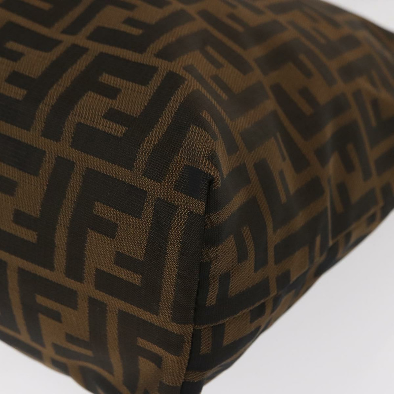 【日本直送】FENDI Zucca帆布手提包 黑色棕色 正品 bs30794-13