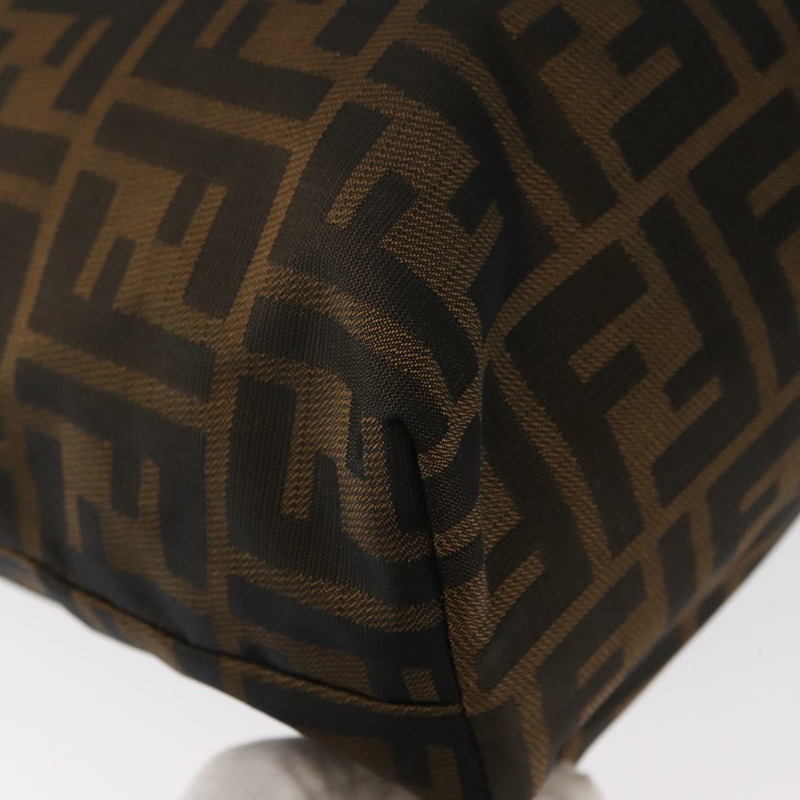 【日本直送】FENDI Zucca帆布手提包 黑色棕色 正品 bs30794-14